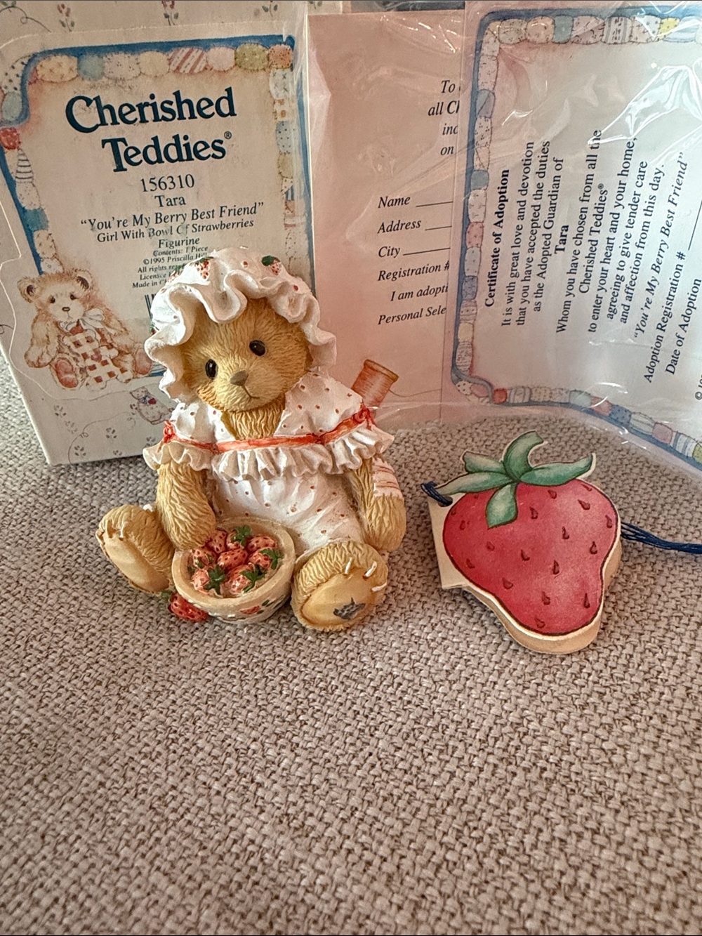 Cherished Teddies Bear Figurine TARA You’re My Berry Best Friend